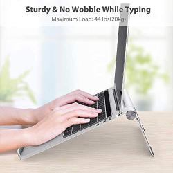 Nulaxy Adjustable Laptop Stand, Laptop Riser, Aluminum Notebook Holder Stand Compatible with MacBook, Air, Pro, Dell XPS, HP, Samsung, Alienware, More Laptops up to 17.3''- Silver