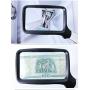 Large Handheld Page Magnifying Glass Folding Reading Magnifier with Light 2X with 5 LED Illuminated Lighted Jumbo Magnifier for Seniors Reading, Map, Macular Degeneration (2 Pack, Black and White)