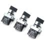Antrader 3pcs ZB2-BE101 SPST 1NO 2 Pin 2 Position 22mm Latching Round Top Rotary Selector Switch AC 600V 10A