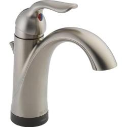 Delta Faucet Lahara Single Hole Bathroom Faucet Brushed Nickel, Touchless Bathroom Faucet, Diamond Seal Technology, Drain Assembly, Stainless 538T-SS-DST, 5.50 x 2.44 x 5.50 inches