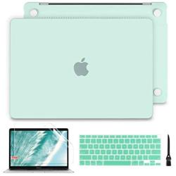 Batianda for MacBook Air 13 Case 2020 2019 2018 A2337 M1A2179 A1932, Plastic Hard Shell Case with Keyboard Cover for Mac Air 13 inch with Touch ID, C-Matte Green