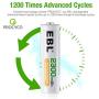 EBL Pack of 16 AA Batteries Rechargeable NiMH 2300mAh Everyday Battery