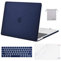 MOSISO Compatible with MacBook Pro 13 inch Case 2016-2020 Release A2338 M1 A2289 A2251 A2159 A1989 A1706 A1708, Plastic Hard Shell Case&Keyboard Cover Skin&Screen Protector&Storage Bag, Navy Blue