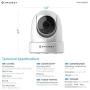 Amcrest 4MP UltraHD Indoor WiFi Camera, Security IP Camera with Pan/Tilt, Two-Way Audio, Night Vision, Remote Viewing, Dual-Band 5ghz/2.4ghz, 4-Megapixel @~20FPS, Wide 120° FOV, IP4M-1051W (White)