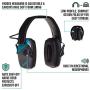 Allen Company Girls with Guns Shield Low-Profile Electronic Earmuffs, 24 dB NRR, ANSI S3.19 & CE EN352-1 Hearing Protection Rated, Gray/Teal/Black, Gray and Teal (Eye & Ear Protection_Ear Protection)