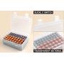 Battery Organizer Storage Box, Garage Case Holder for 24 AA, 30 AAA Batteries (Bag Not Include Batteries Pack)