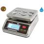 VisionTechShop TVS Portion control Stainless steel Washdown Scale, Lb/Oz/Kg/g Switchable, Low Profile Design, 30lb Capacity, 0.005lb Readability, Dual Display, NTEP Legal for Trade