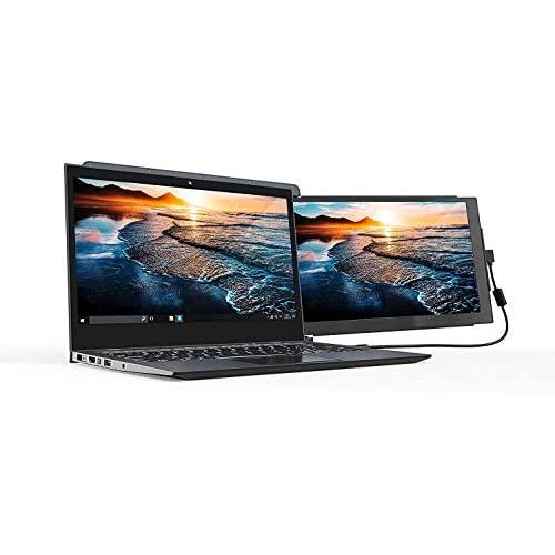 Duex Pro Portable Monitor (Upgraded 2.0 Version), The On-The-Go Dual-Screen Laptop Monitor, 12.5'' Full HD IPS Display, USB A/Type-C, Plug and Play, Sleek Design (Duex Pro Only)