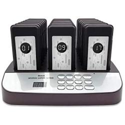 NOLAS Corum 48 Social Distancing Buzzer Restaurant Call Coaster Pagers/Guest Waiting Pager/Wireless Paging System with Charging Dock and Transmitter (Also Available in 16/32 Units) (48)