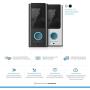 Amcrest 1080P Video Doorbell Camera Pro, Outdoor Smart Home 2.4GHz Wireless WiFi Doorbell Camera, Micro SD Card, PIR Motion Detector, RTSP, IP55 Weatherproof, 2-Way Audio, 140º Wide-Angle Wi-Fi AD110