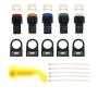 RESALET Indicator Lights Lamp Set AC/DC 110V, Red+Green+Blue+Yellow+White LED, 22mm Panel Mount, with Wrench Notice Board for Electrical Control Panel, HVAC, DIY Projects 10Pcs