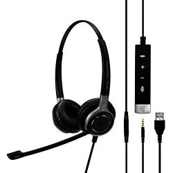 Sennheiser SC 665 USB (507257) - Double-Sided Business Headset | UC Optimized and Skype for Business Certified | For Mobile Phone, Tablet, Softphone, and PC (Black)