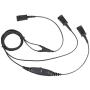 Call Center Headset Quick Disconnect Cable Y Splitter Adapter Trainer Cable for Training Center Compatible with Plantronics QD headsets Splitter Cable Connector