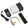 Mini Projector Full HD 1080P LED Projector Home Cinema Theater Indoor/Outdoor Movie Projectors Pocket Projector for Party & Camping Compatible with Laptop/PC/Smartphone/HDMI/VGA/USB/AV(Black + White)