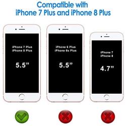 JETech Case for iPhone 8 Plus and iPhone 7 Plus 5.5-Inch, Shock-Absorption Bumper Cover, Anti-Scratch Clear Back (Grey)
