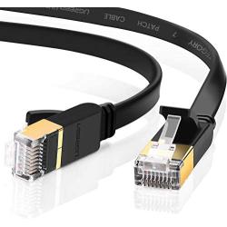 UGREEN Cat 7 Ethernet Cable Shielded Gigabit Flat Cat7 RJ45 LAN Cable High Speed Internet Network Patch Cord 10Gbps Compatible for PS5 Gaming PS4 Xbox One PS3 PC Laptop Modem Router Computer 10FT