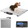 Happybuy Digital Livestock Scale 400Lbs x 0.2Lbs, Pet Vet Scale Large Platform 20.5x16.5 Inch, Stainless Steel Industrial Floor Scale Postal, Shipping Scale, Pig Scale, Dog Weight Scale
