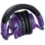 Audio-Technica ATH-M50xPB Professional Studio Monitor Headphones, Purple/Black Purple / Black