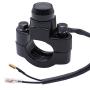 Taiss 7/8'' Motorcycle ATV Handlebar Latching Headlight Fog Brake Light Aluminium Alloy Button Switch Black with 60cm Connect Line and Two Bullet Connectors F011
