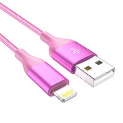 Lightning Cable 4Pack(6/6/6/6ft) 4Colors iPhone Charger MFi Certified Nylon Braided Long Fast USB Cord Compatible for iPhone11 11Pro MAX Xs XR X 8 7 6S 6 Plus SE 5S 5C(Green Purple Pink Blue)
