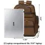 TIDING Mens Vintage Leather Backpack 15.6'' Laptop Bag Large Capacity Business Travel Hiking Shoulder Daypacks
