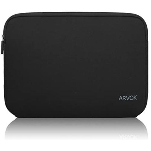 Arvok 15-15.6 Inch Laptop Sleeve Multi-Color & Size Choices Case/Water-Resistant Neoprene Notebook Computer Pocket Tablet Briefcase Carrying Bag/Pouch Skin Cover for Acer/Asus/Dell/Lenovo, Black