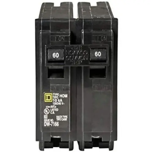 Square D HOM260 Plug-In Circuit Breaker, 60 Amp, 2-Pole