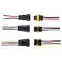 HIFROM 10 Kit (2 + 3 + 4 Pin) Car Male & Female Waterproof Electrical Connectors Plug Socket Kit With 10cm Wire AWG Gauge Marine