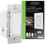 Enbrighten, White & Light Almond, Z-Wave Plus Smart Fan Control, Works with Alexa, Google Assistant, 3-Way Compatible, ZWave Hub Required, Repeater/Range Extender, 55258