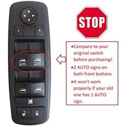 Power Window Switch Front Left for 09-10 JOURNEY 07-11 NITRO 08-12 LIBERTY (AUTO DOWN on both front windows) 71046