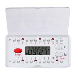 e-Pill Large Weekly Pill Organizer with Reminder - 7 Day x 4 Compartments per Day – Discreet Case