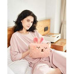 Milkycat Cute Hot Water Bottle with Cover，Portable Rechargeable Electric Hot Water Bag，Plush Bunny Hand Warmer（Winter Expressive Gift，Beige Rabbit）