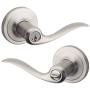 Tustin Keyed Entry Lever with Microban Antimicrobial Protection featuring SmartKey Security in Satin Nickel