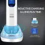 Lebond V2 Electric Toothbrush, 【UPDATE GRADE】15 Brushing Levels 6 Replacement Heads Sonic Toothbrush Power Rechargeable Kids Toothbrush with Automatic Timer, LCD Display for Adult, Travel, Blue
