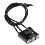 LMoDri Universal Motorcycle Switches Waterproof Aluminum Alloy 3 Buttons 22mm 7/8'' Handlebar Mount for Headlight Hazard Brake Fog Light ON-Off with Led Indicator Modification DIY