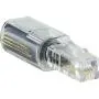 Telephone Cord Detangler 3 Pack - 360 Degree Rotating - Clear/Black - Phone Cord Detangler (for Deep Recessed Jacks Order Item Number B072FT9P3L) Master Cables Product