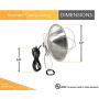 Woods 166SW Clamp Lamp with 10 Inch Reflector and Bulb Guard 300-Watt Bulb, Insulated Porcelain Socket, Versatile Lamp Clamp, Compatible with Higher Watt Bulbs, Portable Light Source, 6 Foot Cord