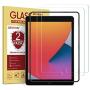 [2 Pack] OMOTON Tempered Glass Screen Protector Compatible with iPad 8th Generation (10.2 Inch), Apple Pencil Compatible/Bubble Free/9H Hardness