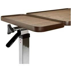 Vaunn Medical Adjustable Tilt Overbed Bedside Table with Wheels for Hospital and Home Use