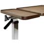 Vaunn Medical Adjustable Tilt Overbed Bedside Table with Wheels for Hospital and Home Use