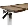 Vaunn Medical Adjustable Tilt Overbed Bedside Table with Wheels for Hospital and Home Use