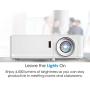 Optoma ZU406 WUXGA Professional Laser Projector | DuraCore Laser Light Source Up to 30,000 Hours | Crestron Compatible | 4K HDR Input | High Bright 4500 lumens |, White