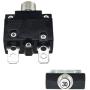 IZTOSS 5PCS 30Amp Circuit Breakers with manual reset Waterproof Button transparent Cover DC50V AC125-250V with Quick Connect Terminals
