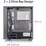 Thermaltake V250 Motherboard Sync ARGB ATX Mid-Tower Chassis with 3 120mm 5V Addressable RGB Fan + 1 Black 120mm Rear Fan Pre-Installed CA-1Q5-00M1WN-00