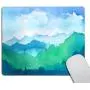 Smooffly Mousepad Mountain Watercolor Design Customized Rectangle Non-Slip Rubber Mousepads Gaming Mouse Pad