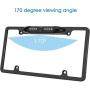 Vanku Backup Camera License Plate Frame IP67 Waterproof with Night Vision, Rear View Camera Reversing Parking Assist with 170° Viewing Angle and 8 IR LED