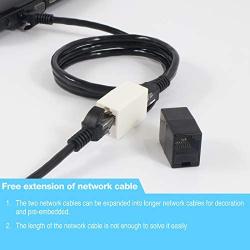 10 Pack ethernet Coupler, Extender in Line rj45 Coupler Cat6/Cat6e/Cat5e/cat5 ethernet Female to Female Coupler ethernet Connector (Black+White)