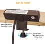 Desk Clamp Power Strip, Desktop Clamp Mount Power Outlet with 2 USB Ports, 4 AC Outlets, Mountable Desk Outlet Removable Power Plugs with 6.56ft Power Cord (Brown)