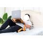 Ergonomic Portable Laptop Stand Table Desk Foldable Lap Tray for Bed Sofa Fully Adjustable Height and Angle Laptop Riser with USB Fans for Work from Home or Travel(Yellow)