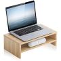 FITUEYES Computer Monitor Stand Clamp Desk TV Shelf Risers 16.7 inch 2 Tiers Monitor Stand Save Space DT204201WO